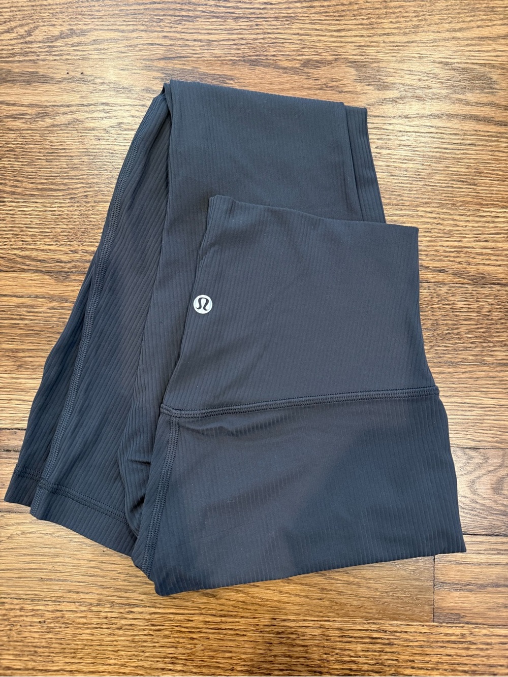 Lululemon Ribbed Gray High Rise Leggings 28” Size 6